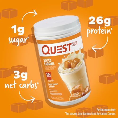 Quest Salted Caramel Protein Powder; 26g Protein; 24 Servings