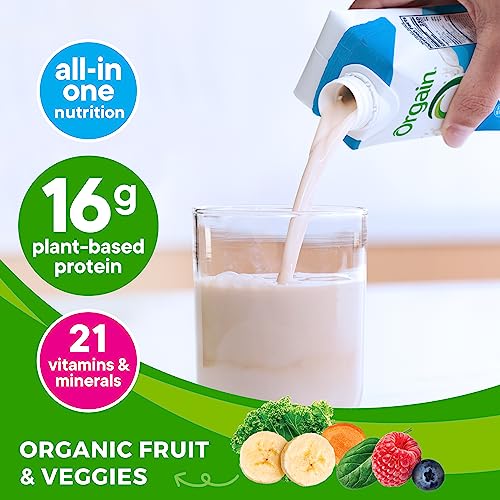 Orgain Organic Vegan Protein Shake - Vanilla Bean, 16g Protein, Meal Replacement