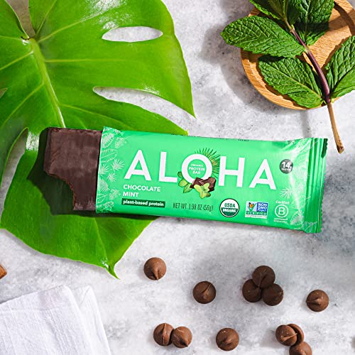 ALOHA Chocolate Mint Organic Protein Bars, 1.98 Oz