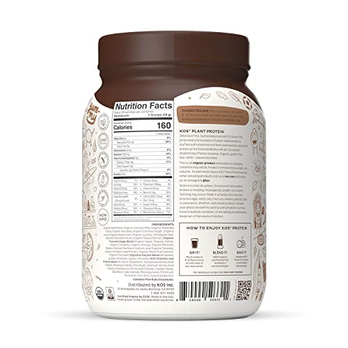 Organic Chocolate Vegan Protein Powder, Plant-Based Superfood Blend