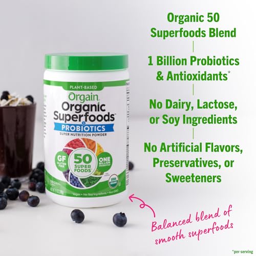 Orgain Organic Greens Powder + 50 Superfoods - Vegan