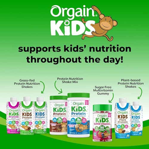 Orgain Vegan Protein Shake, Chocolate - 8g, Kids Snacks