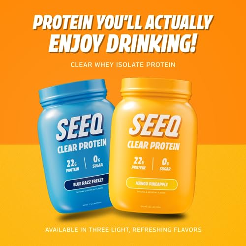 SEEQ Clear Whey Isolate Protein Powder, Mango Pineapple - 25 Servings