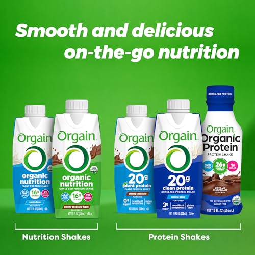 Orgain Organic Vegan Protein Shake - Vanilla Bean, 16g Protein, Meal Replacement