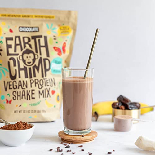 EarthChimp Organic Vegan Protein Powder - Chocolate, 26 Servings