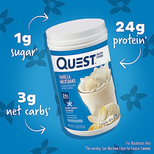 Vanilla Milkshake Protein Powder, 24g Protein, 1g Sugar