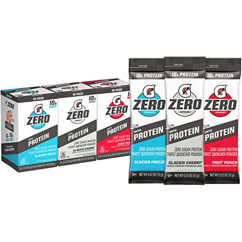 Gatorade Zero Protein Powder Packets, 3 Flavor Variety