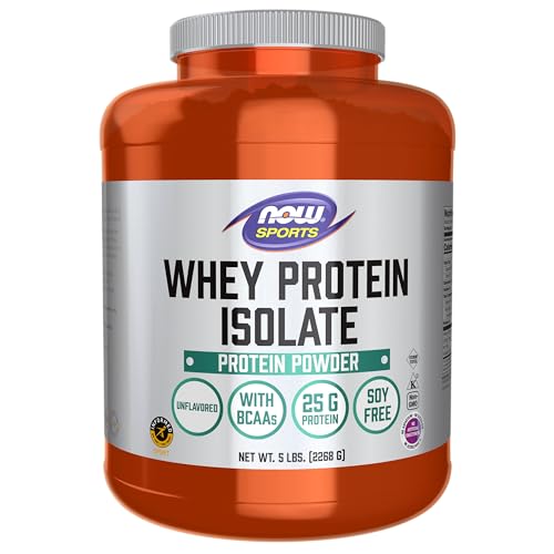 NOW Whey Isolate Protein Powder with BCAAs, Unflavored