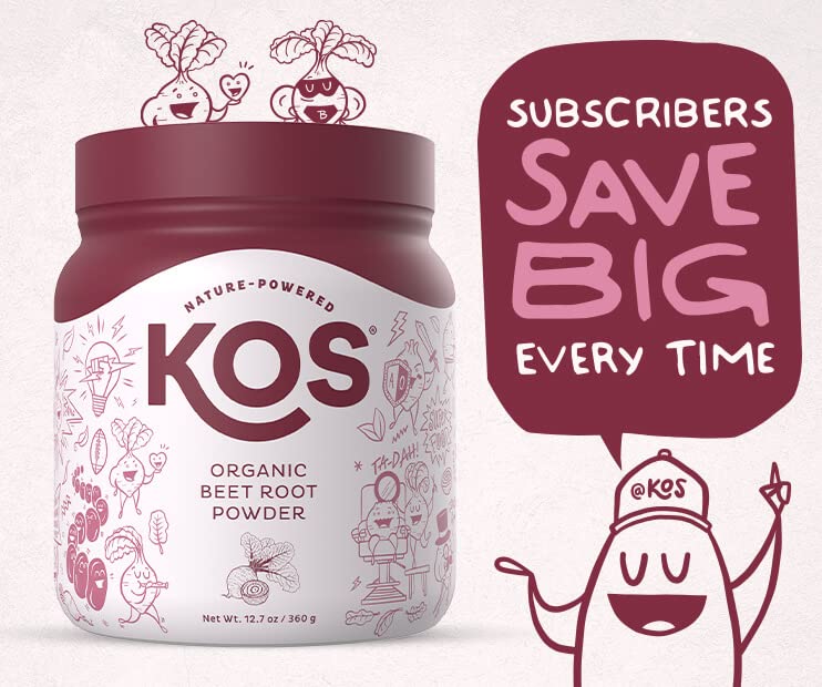 KOS Organic Beet Root Powder - Nitric Oxide Booster