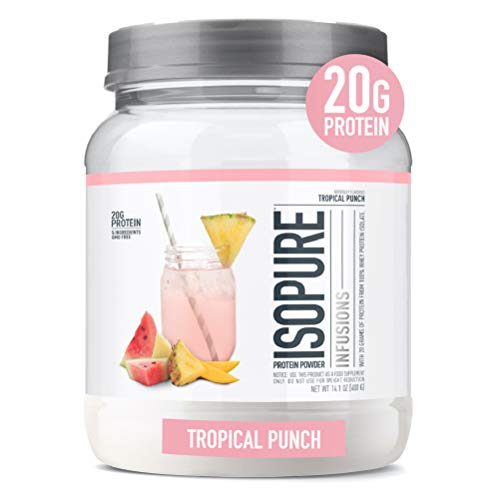 Isopure Clear Whey Protein, Tropical Punch Infusions - 16 Servings