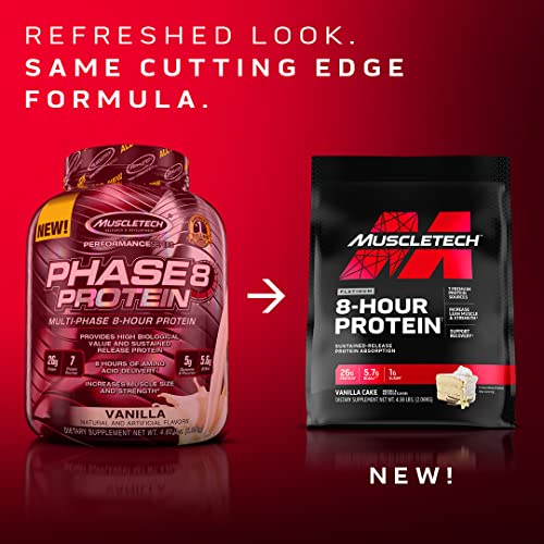 MuscleTech Phase8 Whey & Casein Protein Blend, Chocolate