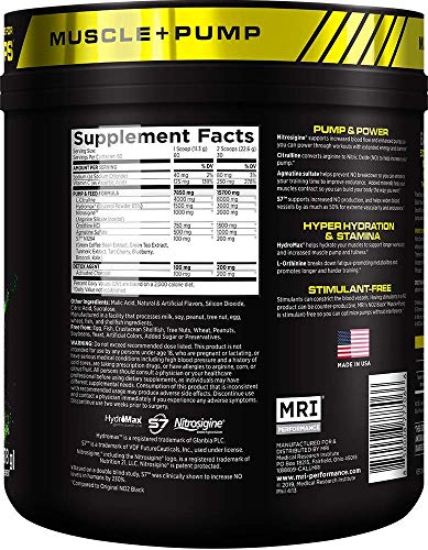 MRI NO2 Black Nitric Oxide Pre-Workout Supplement