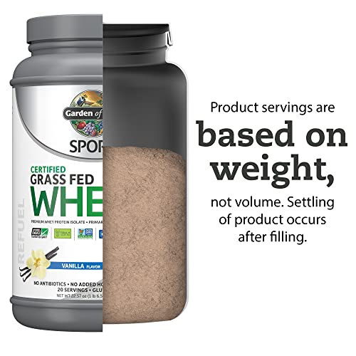Garden of Life SPORT Whey Protein Powder Vanilla, Grass-fed