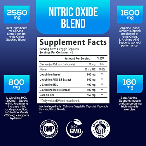 Premium Nitric Oxide Supplement with L Arginine