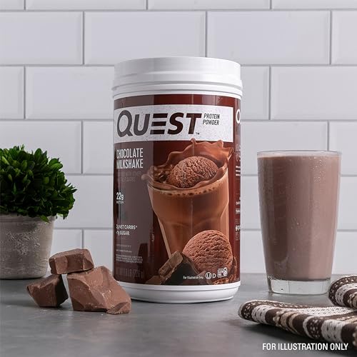 Quest Chocolate Milkshake Protein Powder: 22g Protein, 2g Net Carbs