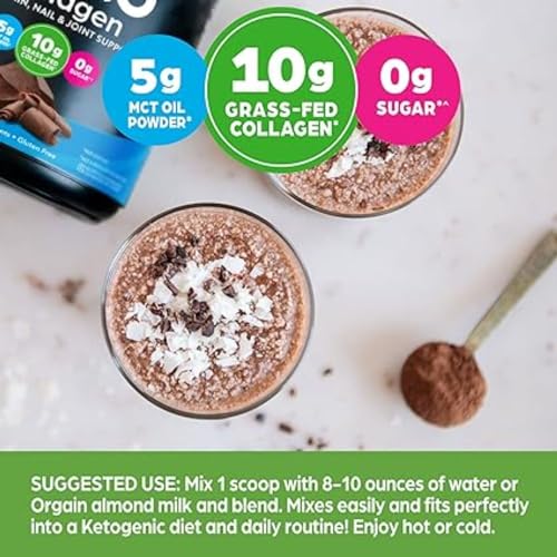 Keto Collagen Chocolate Protein Powder with MCT Oil