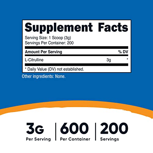 Nutricost Pure L-Citrulline Powder - 600g