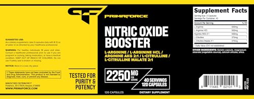 Primaforce Nitric Oxide Booster - 40 Servings, High Potency
