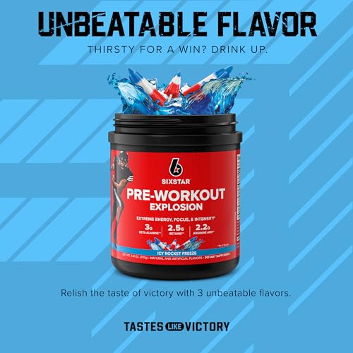 Six Star Pre Workout Energy Powder Mix - ICY Rocket Freeze