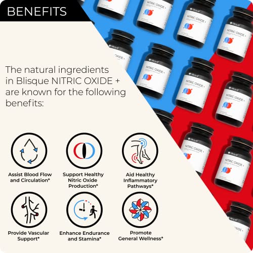 Blisque Natural Nitric Oxide Booster Supplement - 90 Capsules