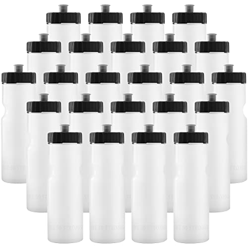 Bulk Pack of 24 Sports Water Bottles