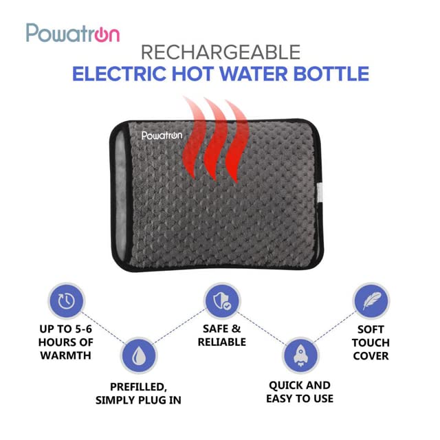 Electric Hot Water Bottle with Massaging Heat