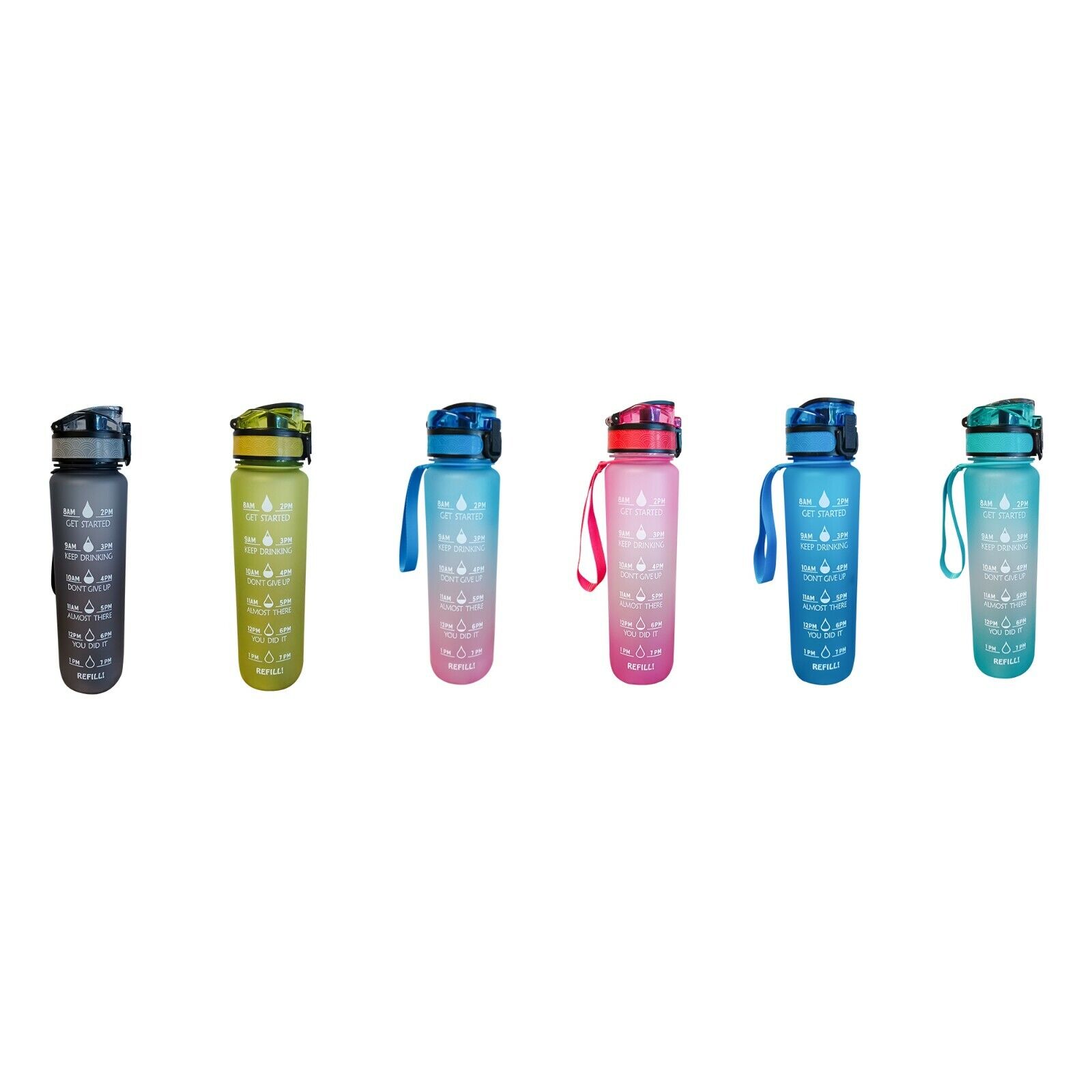 32 Oz BPA-Free Sports Water Bottle with Time Marker
