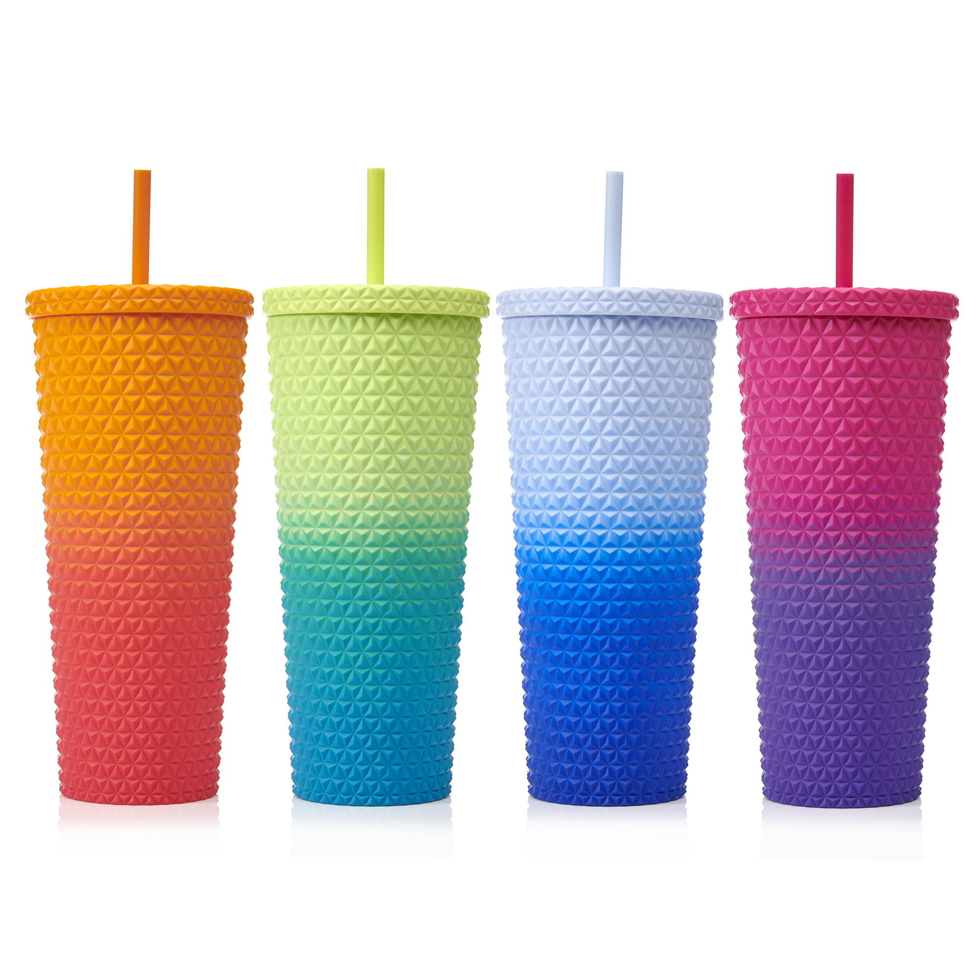 Pink Double Wall Textured Tumbler, 26 oz