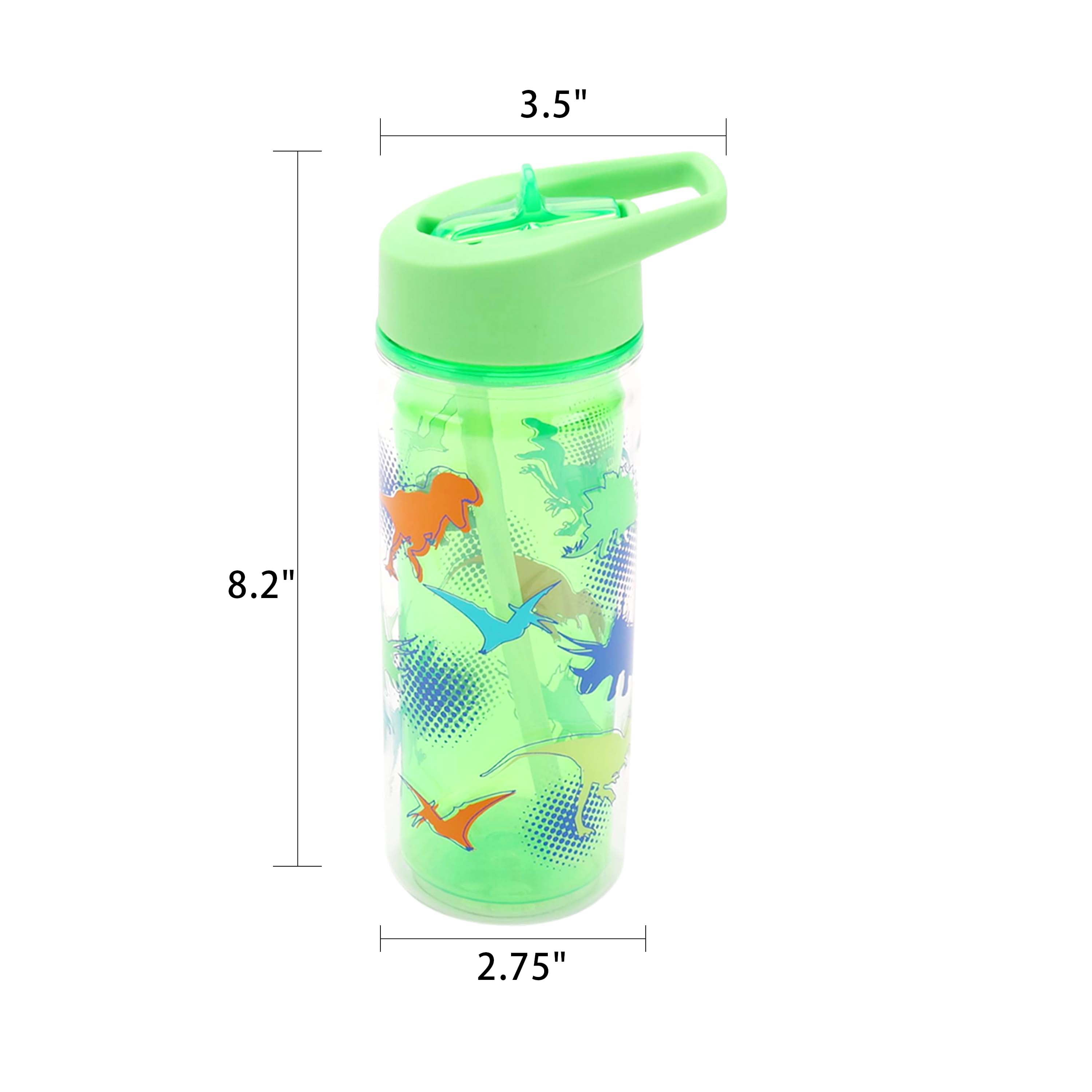 Green Double Wall Hydration Bottle with Straw Lid