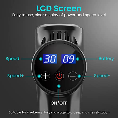 Handheld Deep Tissue Massage Gun with LCD Display