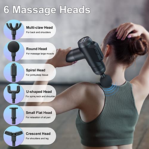 Powerful Handheld Massager with 6 Heads