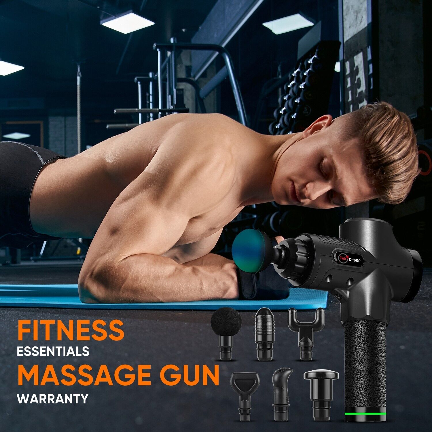 Powerful 30-Speed Muscle Massage Gun + 6 Heads