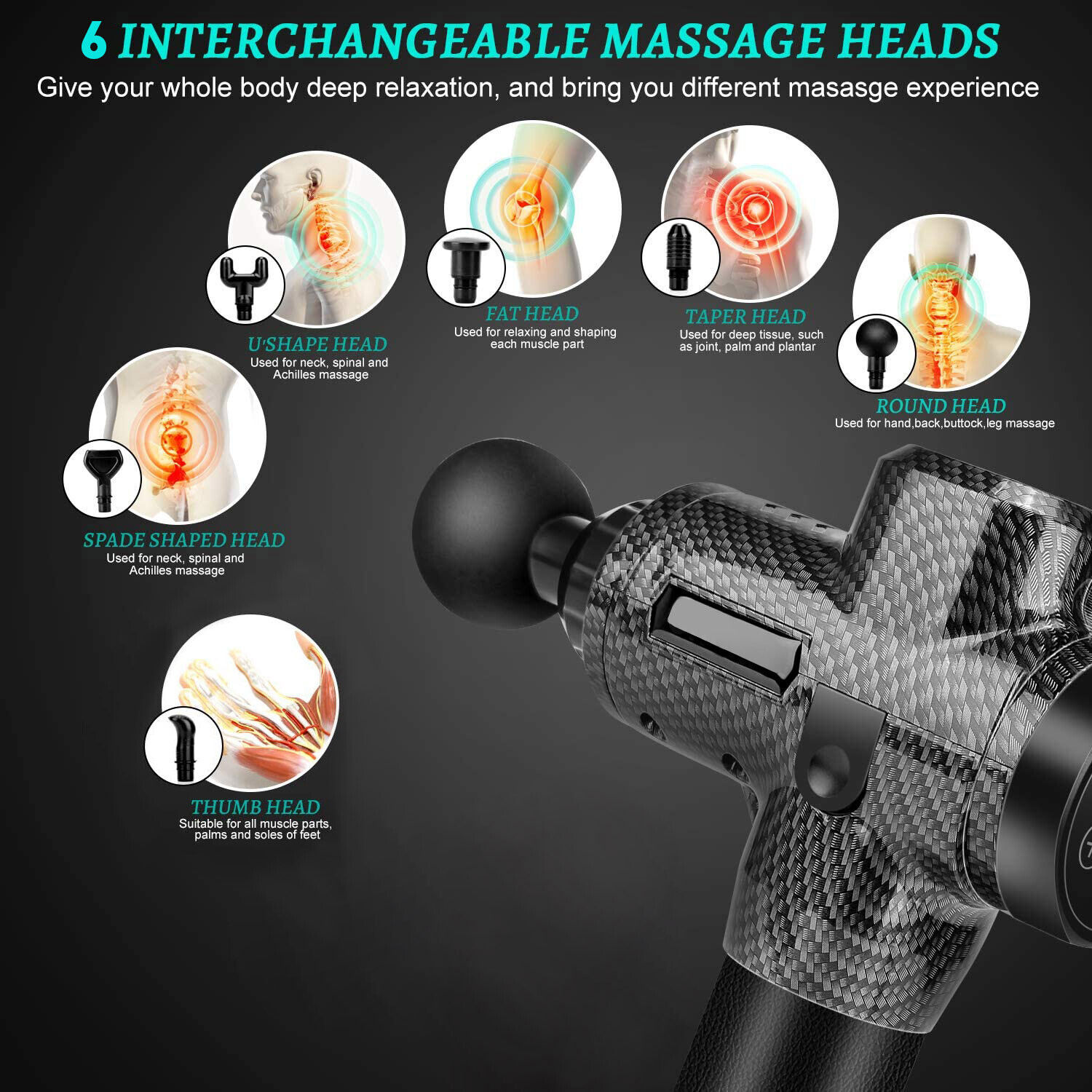 Deep Tissue Massage Gun with 30 Speeds