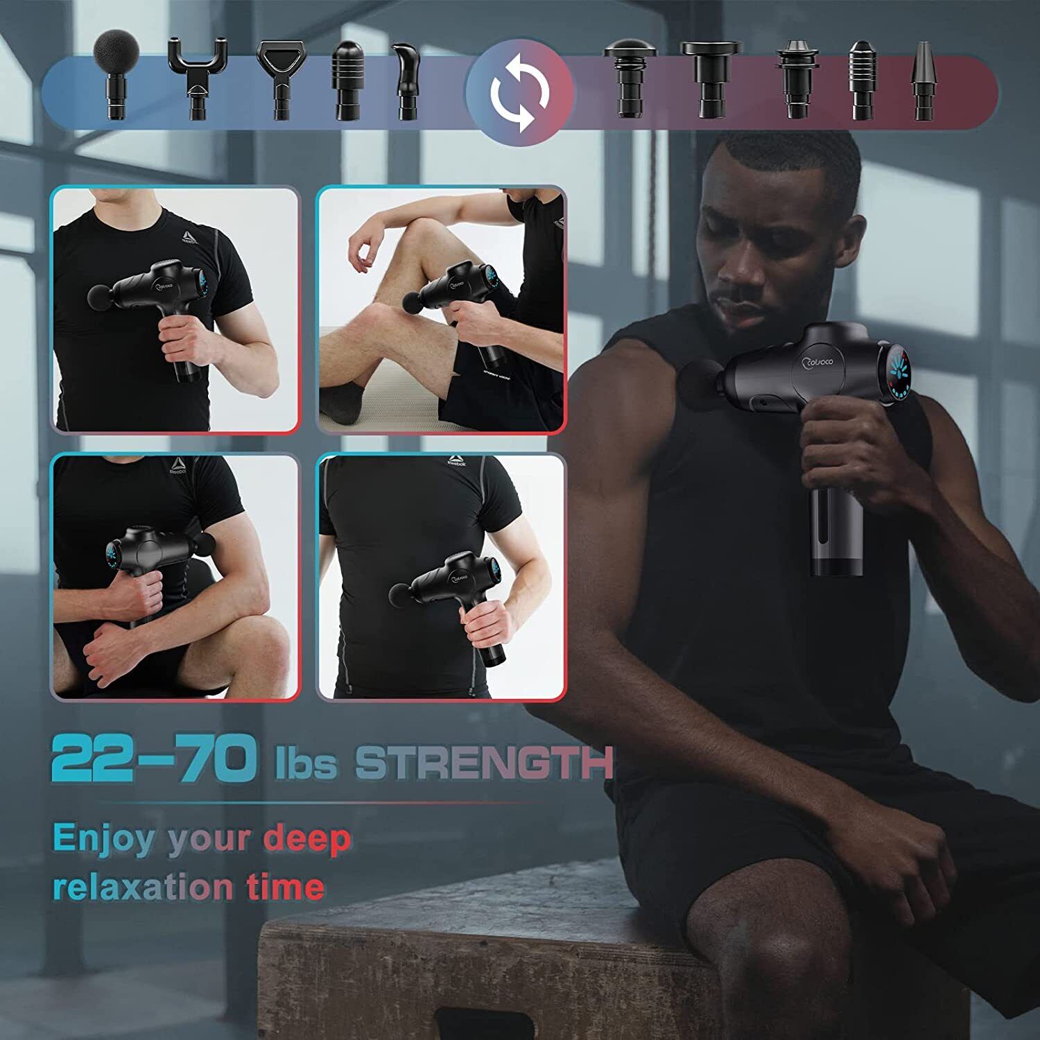 Deep Tissue Percussion Massage Gun for Athletes