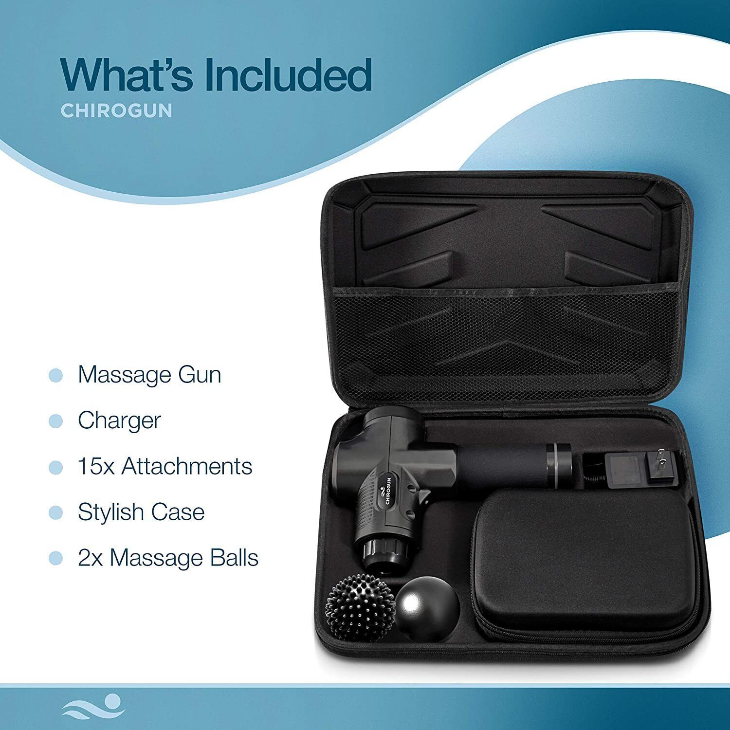 Chirogun Handheld Muscle Massager - Silver