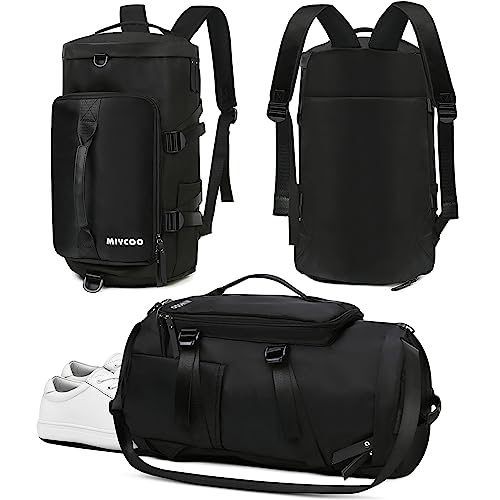 MIYCOO Black Sports Travel Duffle Backpack