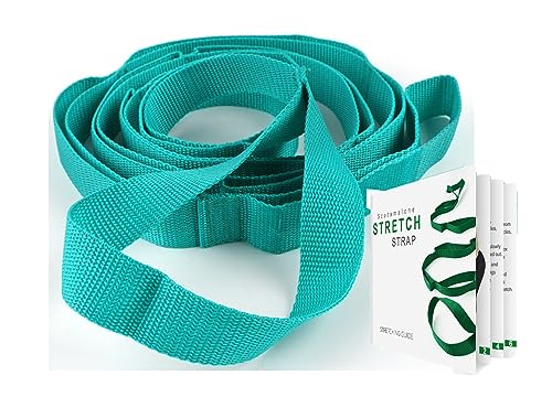 Multi-Loop Yoga Stretching Strap with Exercise Book
