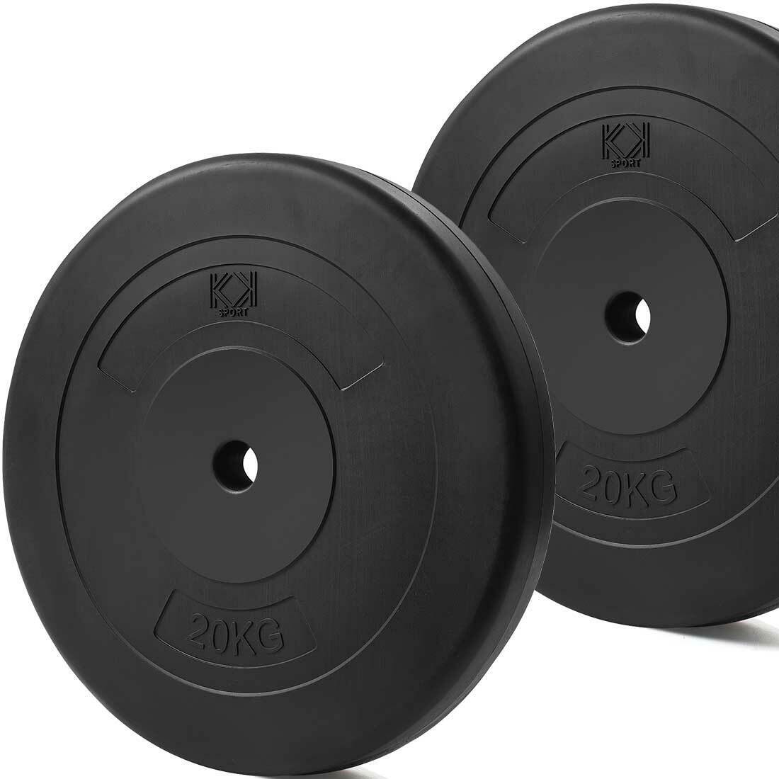 Weight Plates 1 inch Vinyl Dumbbell Plates Barbell Weight Set 2.5KG 5KG 10KG 