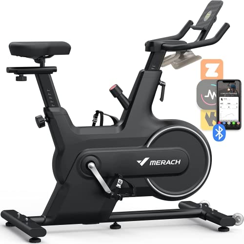 MERACH Magnetic Exercise Bike with Bluetooth & iPad Holder
