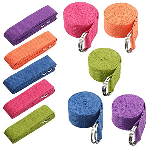 Adjustable Yoga Stretching Band with D Ring Buckle