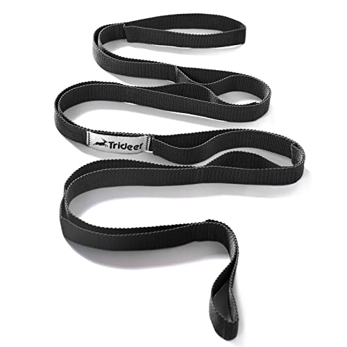 Trideer Non-Elastic Yoga Strap with 10 Loops