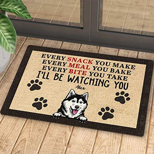 Personalized Funny Dog Decorative Mat - Custom Pet's Name