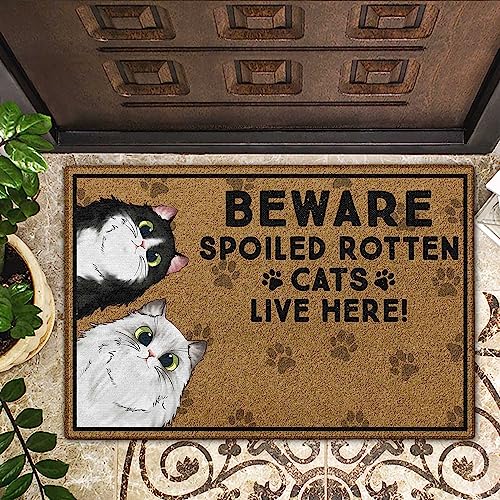 Custom Pet Welcome Mat for Spoiled Pets