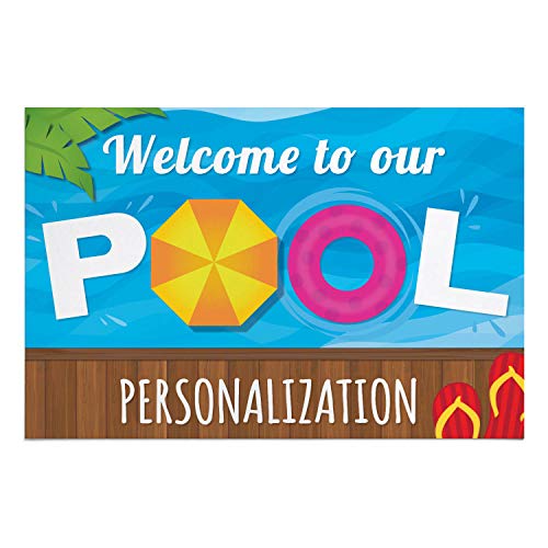 Blue Personalized Pet Entry Doormat with Non Slip Rubber