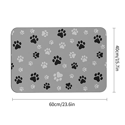 Personalized Dog & Cat Feeding Mat with Paw Designs