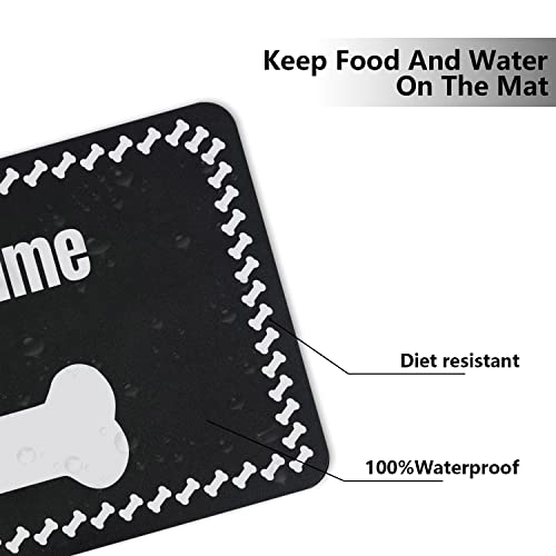 JMIPET Personalized Dog Food Mat with Waterproof, Non-Slip