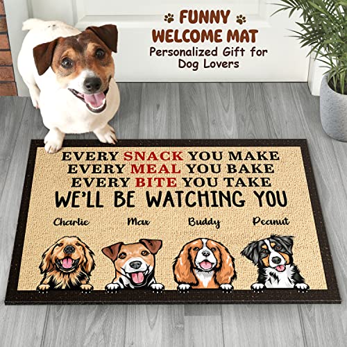 Personalized Funny Dog Decorative Mat - Custom Pet's Name