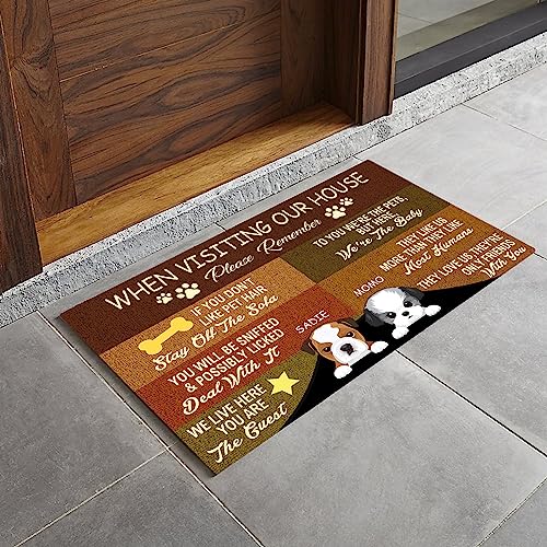 Personalized Funny Pet Lover Welcome Mat Indoor/Outdoor Rug