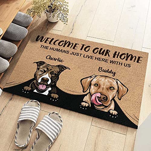 Personalized Dog House Door Mat - Welcome Home Gift
