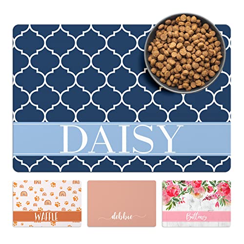 Personalized Dog Food Mat with Custom Designs & Fonts